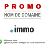 Promotion sur l'enregistrement de nom de domaine IMMO