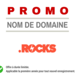 Promotion sur l'enregistrement de nom de domaine ROCKS
